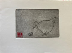 Page Smith Etching. [Goose with Frog.] (1988)