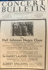 (Black Interest) The Hall Johnson Negro Choir. (SF) Nov. 22, 1932.