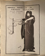 (Souvenir Program) Memorial Performance to Ernest Tarleton. April 17, 1900. Daly's Theatre, NY.