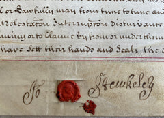Handwritten Indenture on Vellum. 4, December 1714. Lysle Street, London.