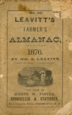 Leavitt's Farmer's Almanack, 1876.
