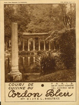 (Ad/Publicité)  Cours de Cuisine du Cordon Bleu.  [1931].