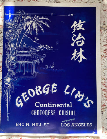 (Menu) George Lim's Continental Cantonese Cuisine. [ca. 1960s].