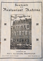 (New Orleans) Souvenir du Restaurant Antoine's. [ca. 1940's].