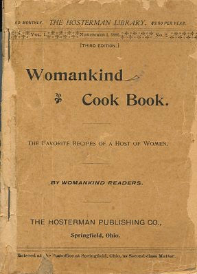 Womankind Cook Book. [1895].