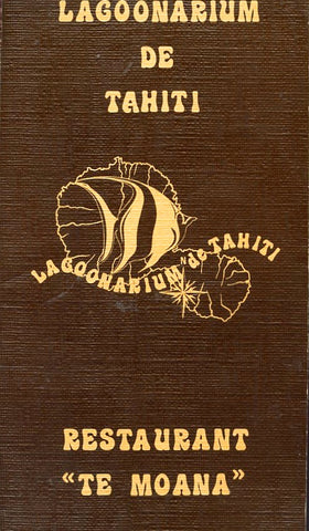 (Menu) Lagoonarium de Tahiti. [ca. 1960's].