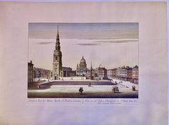 (Engraving) St. Bride's Church, London. B[althazar]. F[riedrich]. Leizelt. (N.d., ca 1760s)