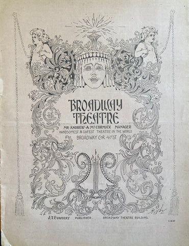 Broadway Theatre, NY. "Shamus O'Brien." Jan. 11, 1897.