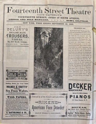 Fourteenth St. Theatre, NY. "The Romany Rye." Sept. 22, 1883.