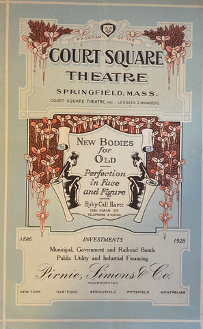 Court Square Theatre. Springfield, MA. "Daylight Saving." Jan. 10, 1929.