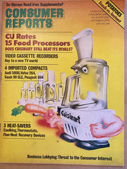 (Periodical) Consumer Reports. "Food Processors." (Sept., 1978)