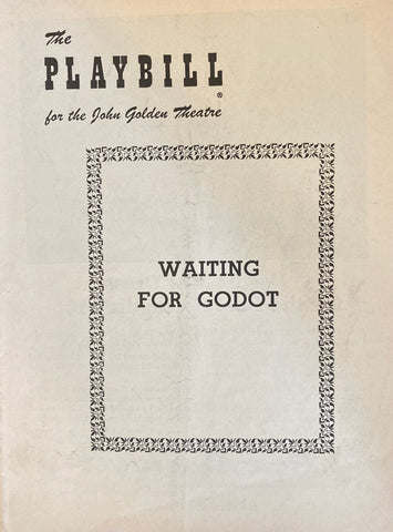 (Opening Night) John Golden Theatre, NY. "Waiting for Godot." April 19, 1956.