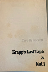 Zellerbach Theatre, Annenberg Center, Philadelphia. "Krapp's Last Tape" & "Not I." (1973)