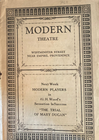 Modern Theatre. Providence, RI. "Sorrell & Son." (1927)