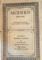 Modern Theatre. Providence, RI. "Sorrell & Son." (1927)