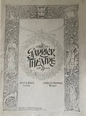 Garrick Theatre, NY. "Never Again, or The Tricks of Seraphin." March 8, 1897.