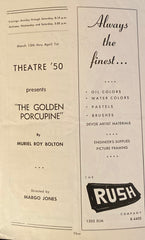 (Dallas, TX) Theatre '50, State Fair Park. "The Golden Porcupine." March 13, 1950.