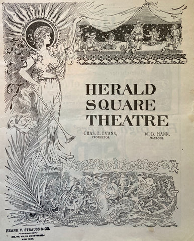 (Musical Vaudeville Comedy) Herald Square Theatre, NY. "By the Sad Sea Waves." March 6, 1899.