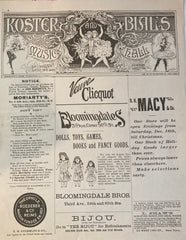 (Vaudeville) Koster & Bial's Music Hall, NY. "Variety Program." Dec. 18, 1893.