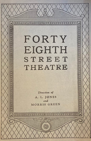 Forty-Eighth St. Theatre, NY. "Brothers." July 15, 1929.