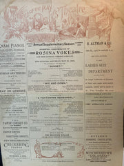 Daly's Theatre, NY. Rosina Vokes and Her London Company. May 6, 1893.