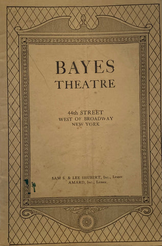 Bayes Theatre, NY. "Gertie." June 13, 1927.