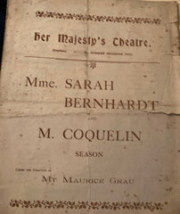Her Majesty's Theatre, London. Mme. Sarah Bernhardt and M. Coquelin in "La Tosca." July 4, 1901.
