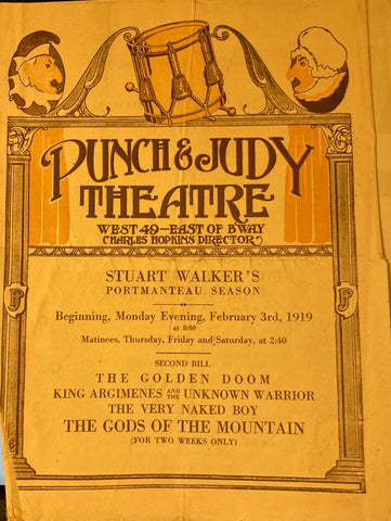 Punch & Judy Theatre, NY. "Stuart Walker's Portmanteau Season." Feb. 3rd, 1919.