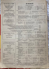 (Dinner Menu) Cocoanut Grove, Ambassador Hotel. LA: Monday, July 27, 1936.