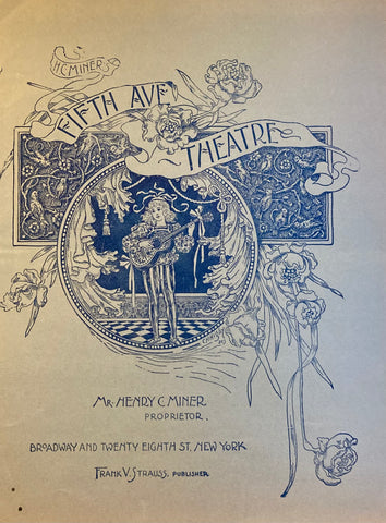 Fifth Avenue Theatre, NY. "Gentleman Joe or, the Hansom Cabby." Jan. 6, 1896.