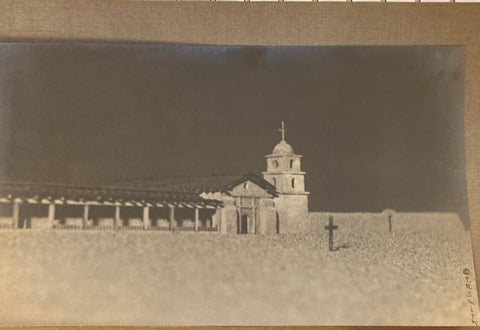 (Signed) {Photograph} Rand-Smith, Frances. Mission Santa Cruz. (N.d., ca. 1916)