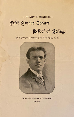 Fifth Avenue Theatre, NY. "Christmas Day at the Workhouse." And, "The Texan." Nov. 23, 1893.