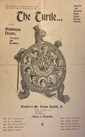 (Florenz Ziegfeld, Jr.) Manhattan Theatre, NY. "The Turtle." Sept. 3, 1898.