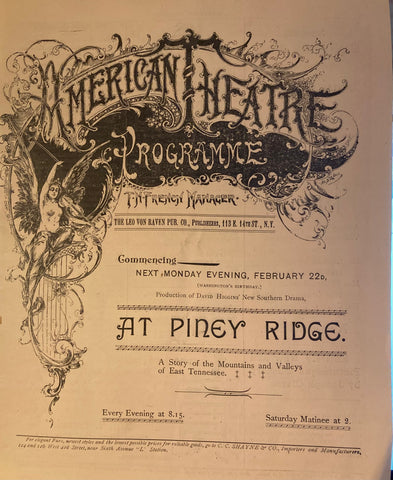 American Theatre, NY. "Sue." Feb. 15, 1897.