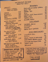 (Santa Cruz) New Davenport Cash Store Breakfast Menu. [N.d. ca. 1970s.]