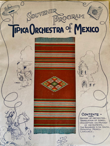 (Souvenir Program) Tipica Orchestra of Mexico. (1926)