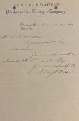 Bee-keeper's Supply Company. (Receipts) June 22 & 27, 1885.