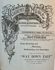 Academy of Music, NY. "Way Down East." Dec. 11, 1899.