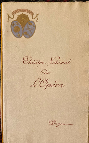 Theatre Nationale d'Opera, Paris. "Guillaume Tell." August 10, 1908.