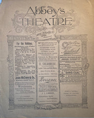 Abbey's Theatre, NY. "The Notorious Mrs. Ebbsmith." Dec. 23, 1895.