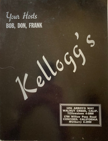(Menu) Kellogg's. N.d., ca 1950s.