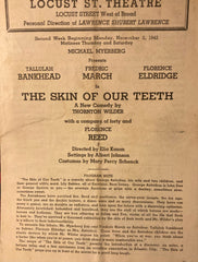 (Tallulah Bankhead) Locust St. Theatre, Phila. "The Skin of Our Teeth." Nov. 2, 1942.