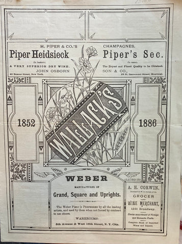 Wallack's Theatre, NY. "The Guv'nor." Jan. 26, 1886. Selections from "The Mikado" played at intermission.