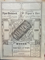 Wallack's Theatre, NY. "The Guv'nor." Jan. 26, 1886. Selections from "The Mikado" played at intermission.