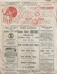 (Vaudeville) Koster & Bial's Music Hall. "Grand Family Matinee." March 25, 1895.