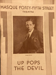 Masque Forty-Fifth St. Theatre, NY. "Up Pops the Devil." Sept. 15, 1930.