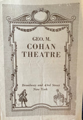 Geo. M. Cohan Theatre, NY. "Wiener Saengerknaben." Wednesday, Nov. 9, 1932. (Vienna Choir Boys)
