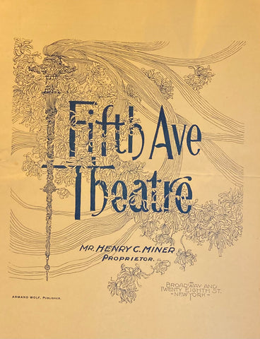 Fifth Avenue Theatre, NY. "Shore Acres." Oct. 30, 1893.