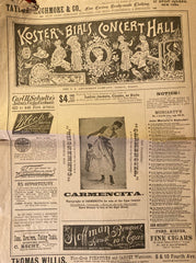 Koster & Bial's Concert Hall, NY. "Grand Vocal and Instrumental Concert." Oct. 20, 1890.