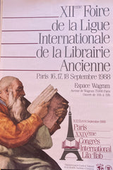 (Poster) XIIeme Foire de la Ligue Internationale de la Librairie Ancienne. Paris 16, 17, 18 Septembre 1988.